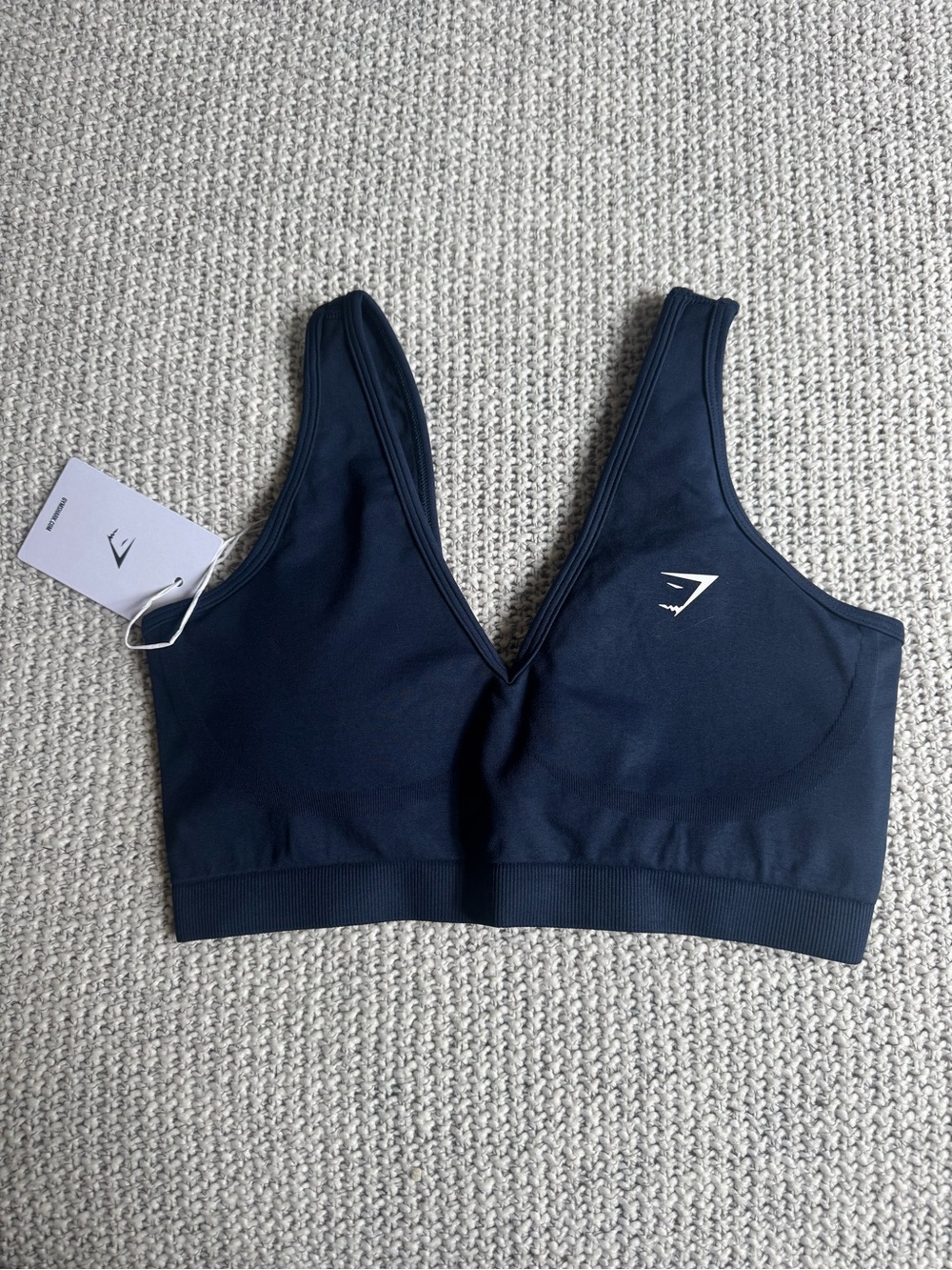 Gymshark Dark Navy Seamless V-Neck Sports Bra